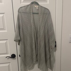 Gray Open Knit Women's Sweater